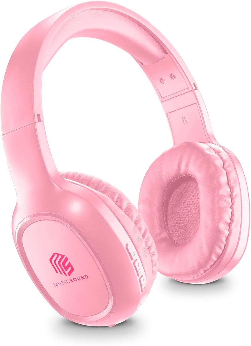 Thijox - Bluetooth Hoofdtelefoon On-Ear Roze | Uittrekbare Hoofdband | 14 uur PlayTime | Ideaal voor Muziek en Telefoongesprekken