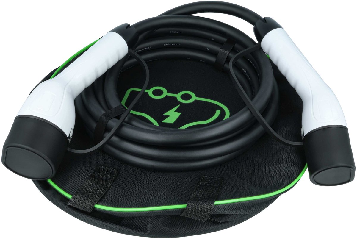 vhbw Type 2 laadkabel 22 kW 32 A 3-fasen 5 m voor elektrische auto's - kabel voor wallbox en laadstation