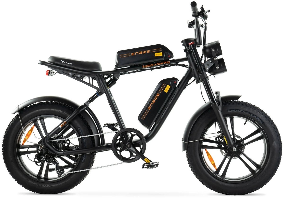 Bol.com ENGWE M20 - Dubbele Accu - Elektrische Fatbike - Zwart - 250W - 20 inch aanbieding