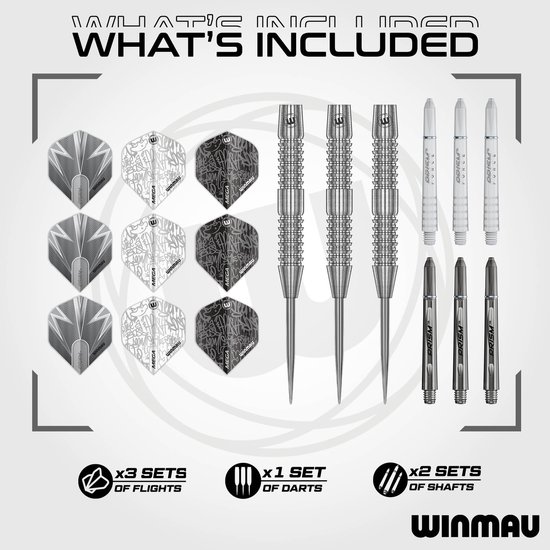Winmau Tuscan Silver 90% Dartshopper Exclusives - Dartpijlen van Winmau — afbeelding 5