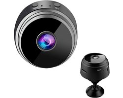 Mini-camera Mini WLAN-bewakingscamera Full HD 1080P met batterij, bewegingsmelder, nachtzicht, live video-overdracht via mobiele app, ultracompacte spionagecamera voor thuis en kantoor