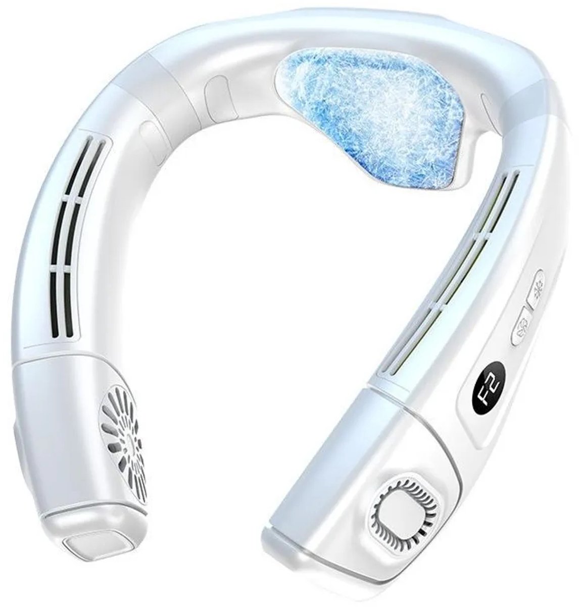USB oplaadbare nekventilator, draagbare nekventilator, ingebouwde 6000mAh batterij, 3 windsnelheden, stille handsfree zomerventilator.