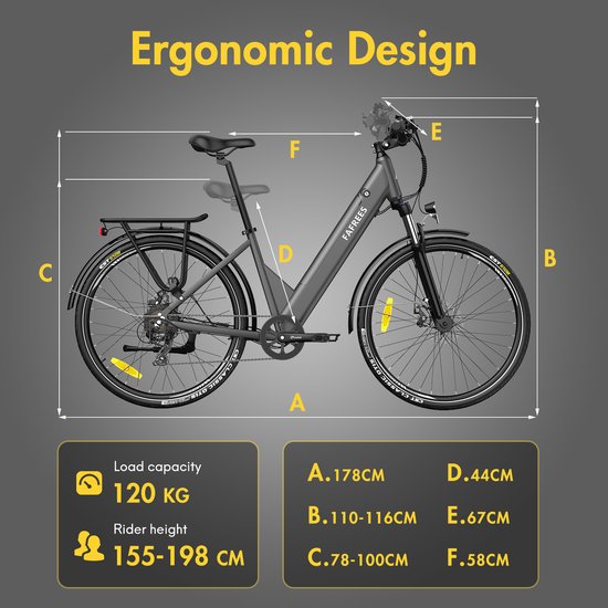 FAFREES F28 Pro Elektrische Stadsfiets - 27.5" Wielen, 36V 15Ah Accu, 65km Bereik, 7-Speed Shimano, Dubbel Geveerd - Step-Through Frame van FAFREES — afbeelding 2