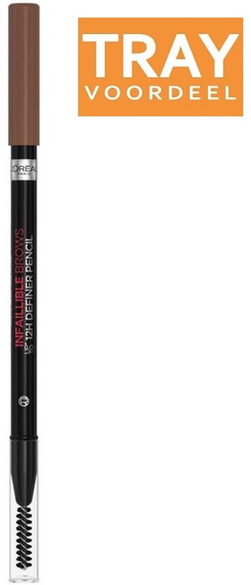 L'OREAL INFAILLIBLE BROWS 5.0 LIGHT BRUNETTE 12H DEFINER PENCIL WENKBRAUWPOTLOOD 3 X 1 STUK