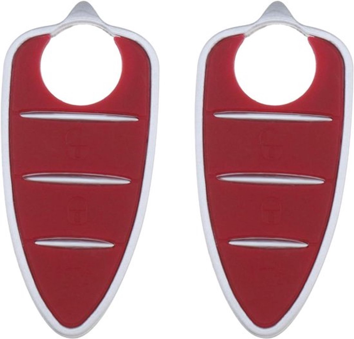 Auto Afstandsbediening Sleutelhanger - Sleutel Pads - Compatibel met - Auto Smart Afstandsbediening - Vervanging Onderdelen - Sleutelhanger - Rubber Toetsenbord - 2 Stuks - 3 Knoppen - Geschikt voor - Alfa Romeo Mito Giulietta - Zwart