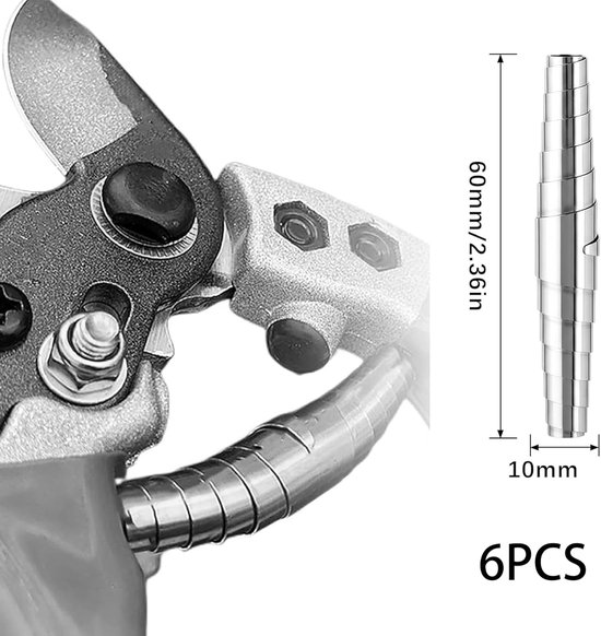 ZIOYANE 6-pack roestvrijstalen vervangende veren voor snoeischaar, 6 cm volume-spiraalveren, universele pasvorm voor - ShopVlot — afbeelding 5