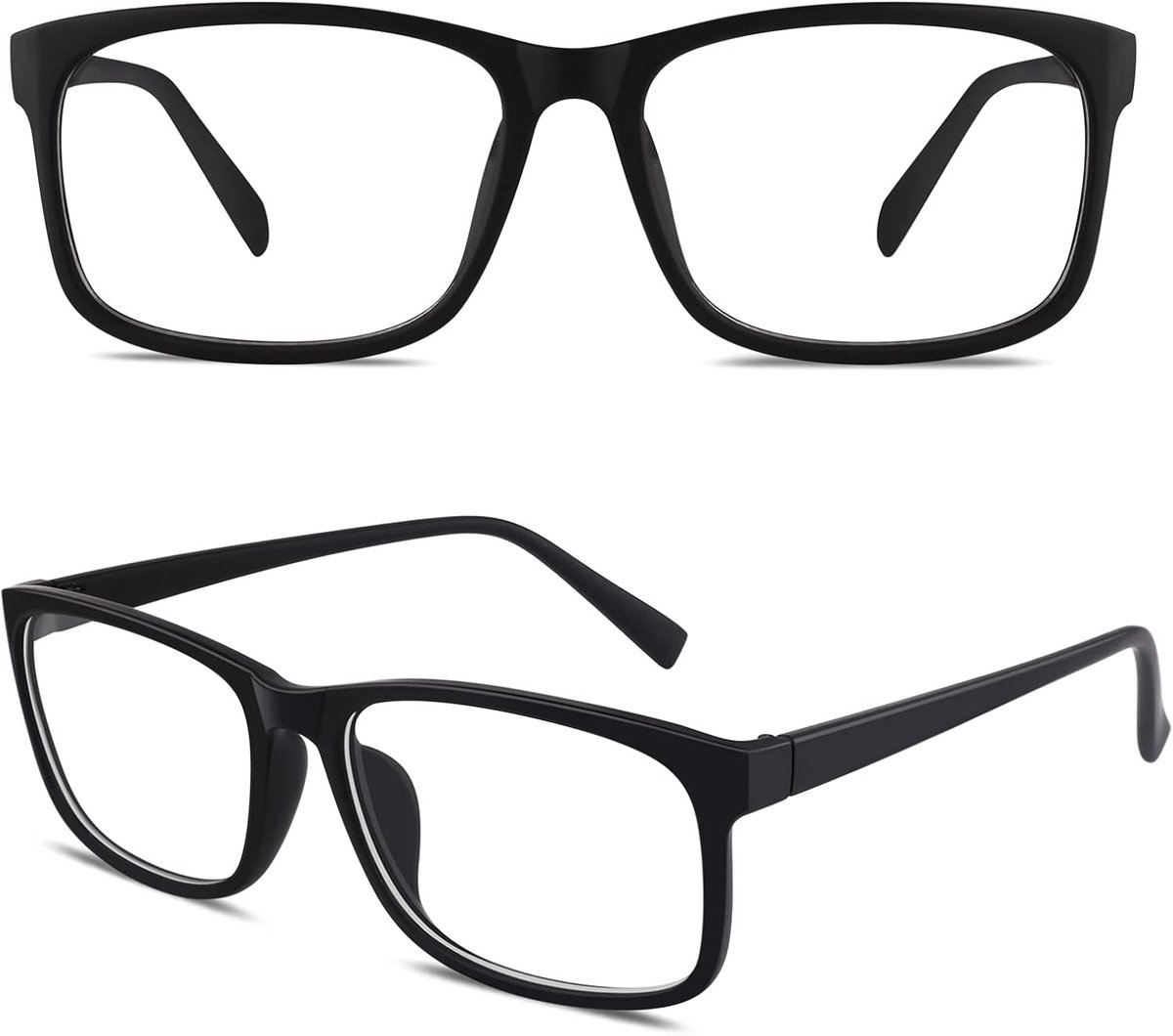 Bril met vierkante montuur - helder glas - casual fashion - stijlvol alternatief voor contactlenzen - SnelShoppen
