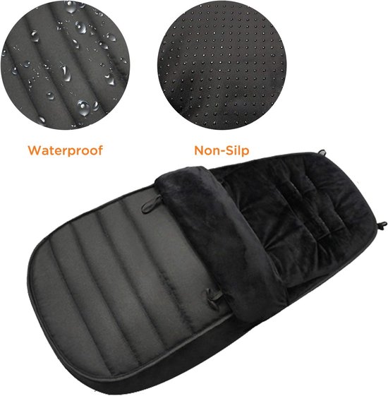 Thijox - Universele Voetenzak voor Kinderwagen, Premium Waterdicht en Winddicht, Gevoerd met Fleece, Zwart, Ideaal voor Koude Dagen en Buitenactivitei van Thijox — afbeelding 2