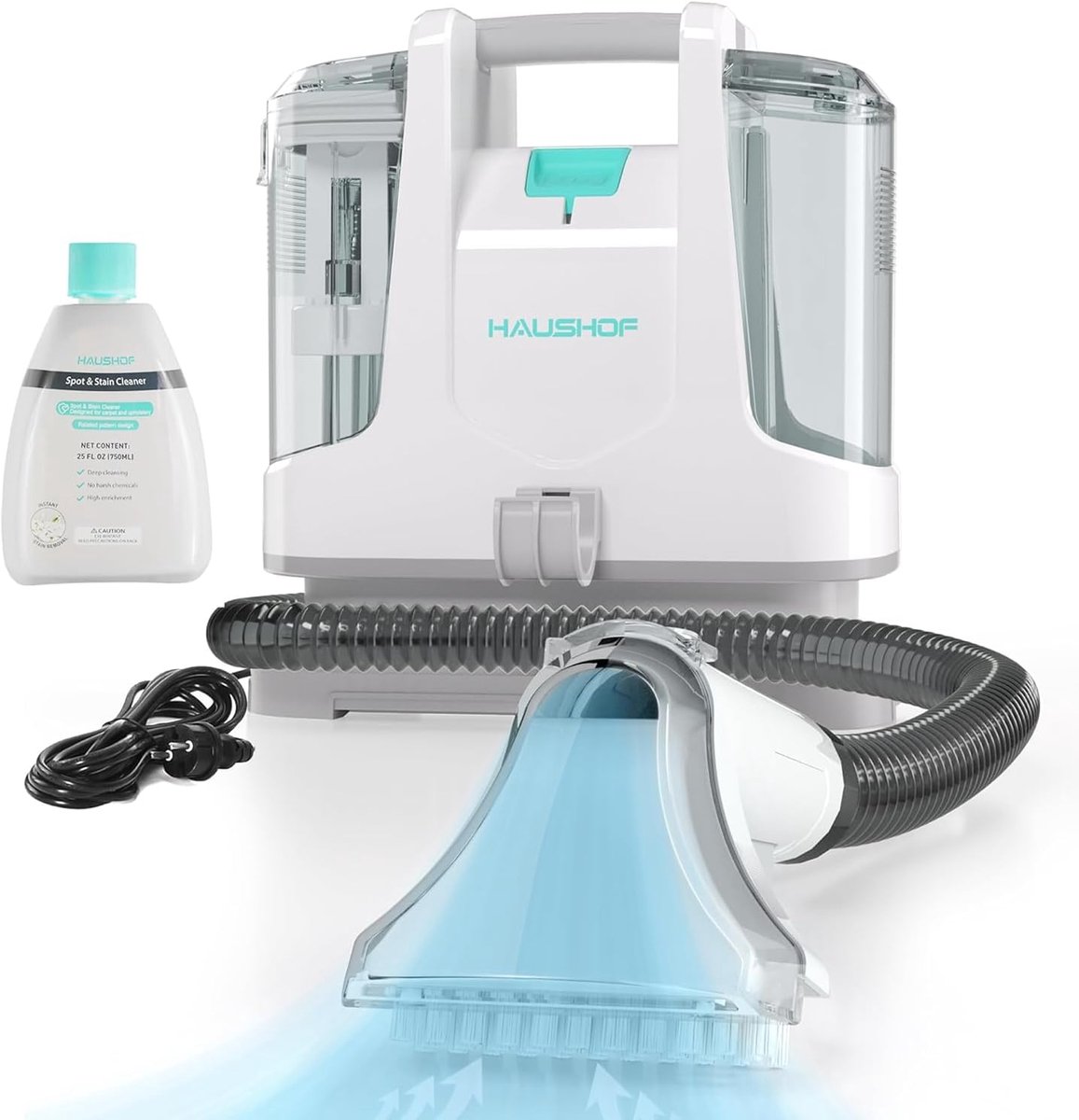 Thijox - StainZapper Tapijtreiniger Wasstofzuiger Vlekkenreiniger, 400W, Licht en Compact, Draagbare Waszuiger voor Tapijten, Bank, Vloerkleden, Stoff