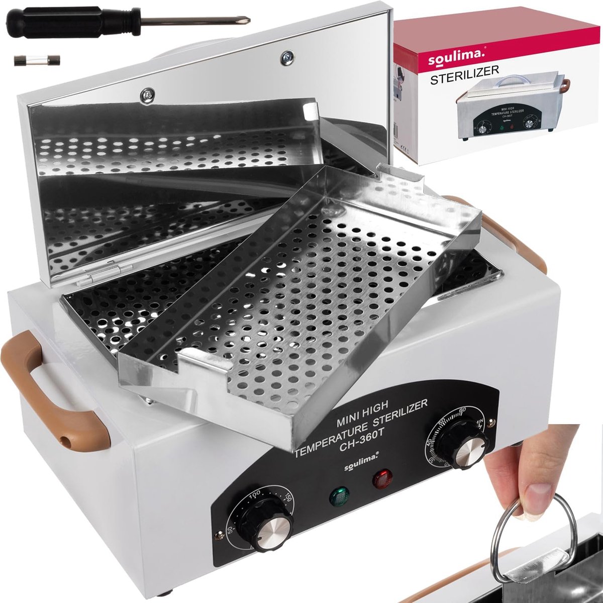 Thijox - Heteluchtsterilisator 300W - Droge Hitte Desinfectie tot 220°C - Timer, LED-display, Roestvrij Staal - Voor Gereedschap, Keuken, Medisch Gebr