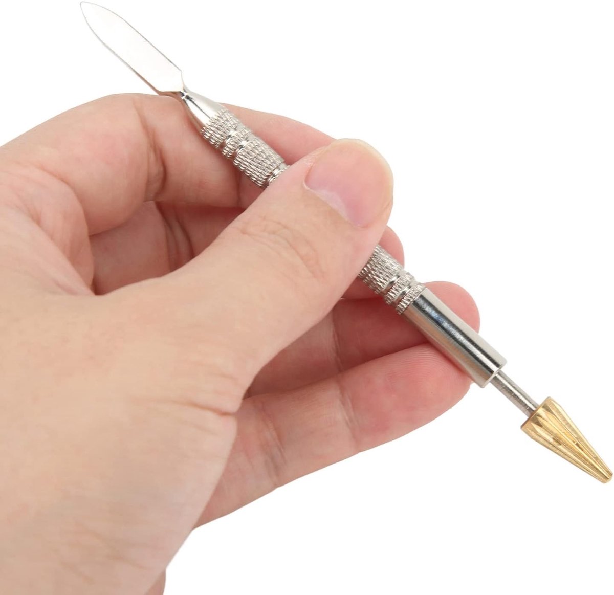 SnelShoppen - Leather Edge Roller Pen - Handige Leer Randverf Pen - Hoofd van Messing - Hoogglans Afwerking - Voor Leerbewerkingen en Schilderen - Cre