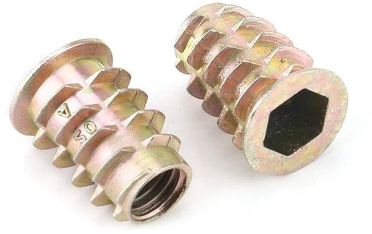 - Meubel Schroefmoeren - Schroef Connector - Zinklegering - Zeskantmoer - Houten Meubels - Assortiment - Geschikt voor - M8 - Zwart - 20 Stuks.