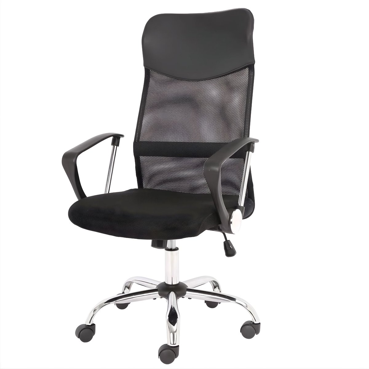 Ergonomische Mesh Bureaustoel met ademende rugleuning, verstelbare hoogte, lendensteun en 120 kg draagvermogen