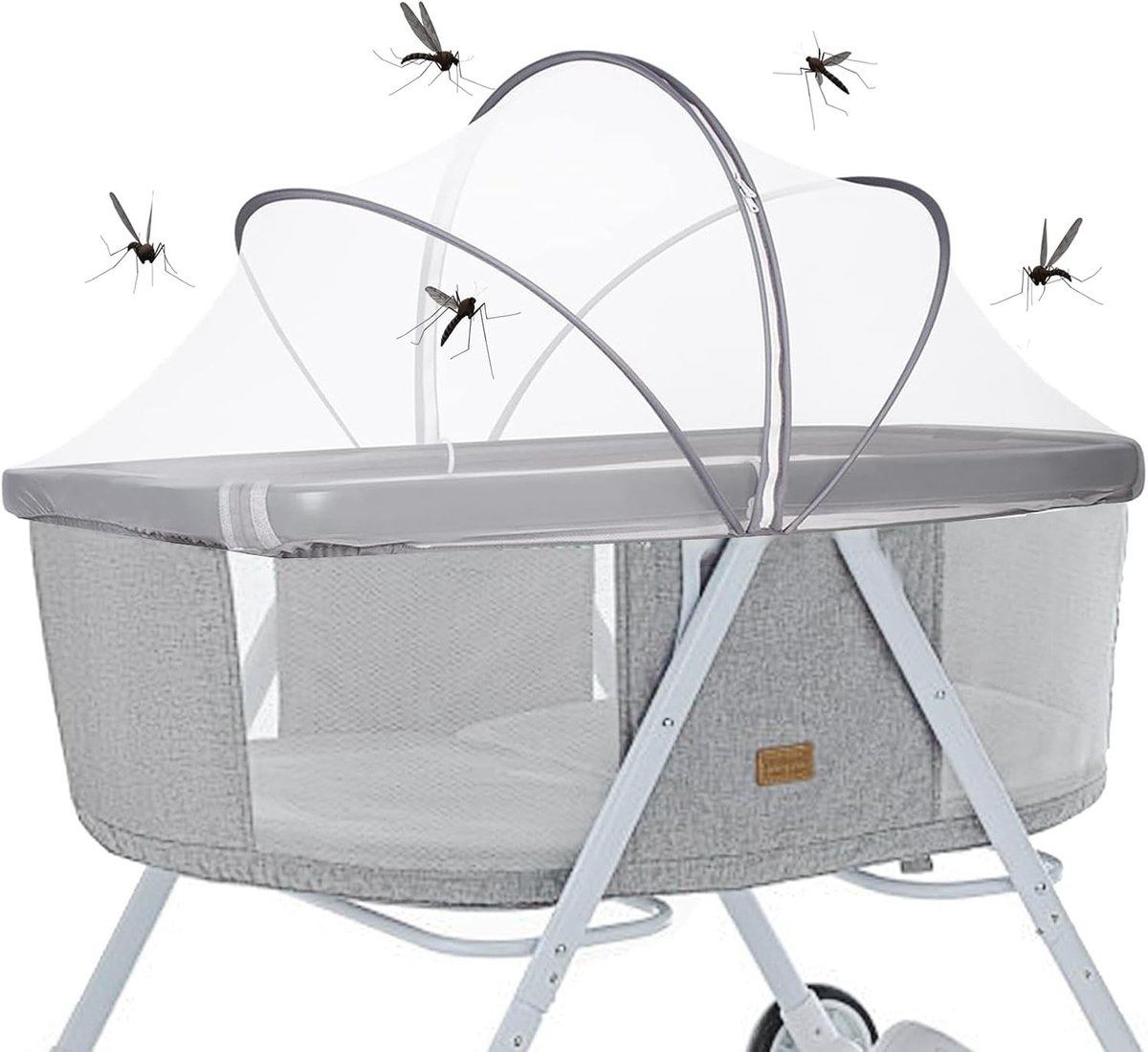 Verstelbaar Muggennet voor Kinderbed, 100 x 55 cm, Insectenbescherming, Opvouwbaar, Geschikt voor Kinderwagens en Bedjes