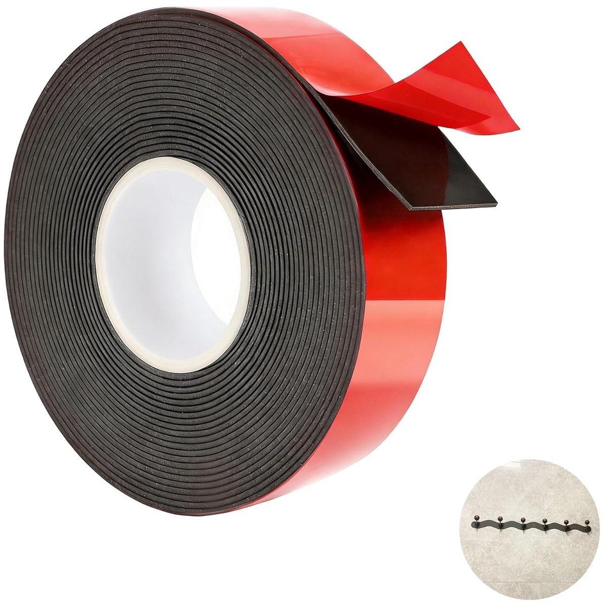 Thijox - Extra sterk waterdicht dubbelzijdig plakband 10m x 25mm, veelzijdige montagetape voor muren, ledstrips, auto, huishouden en kantoor, temperat