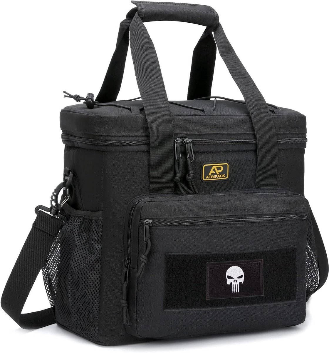 SnelShoppen - Grote Lunch Box voor Mannen, Tactische Lunch Tas met MOLLE Webbing, Lekvrij en Geïsoleerd, Ideaal voor Werk, Picknick en Kantoor, 34x20.