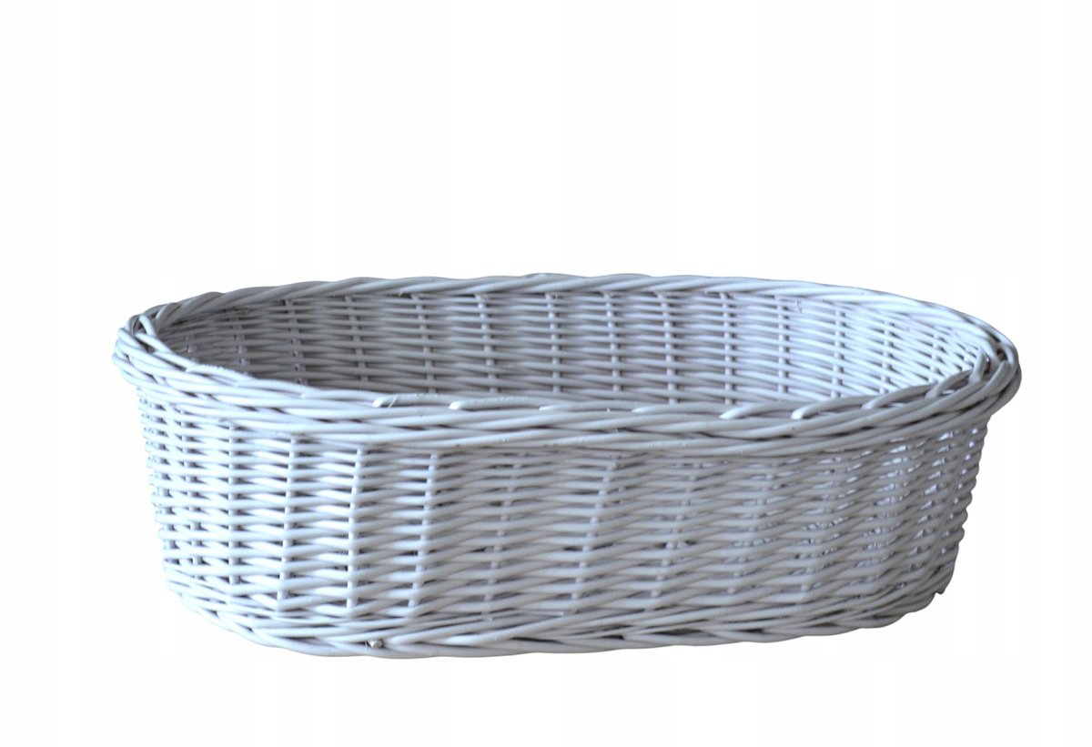 Ovale mand 'LIVIA 2' - Witte rieten mand voor fruit en brood