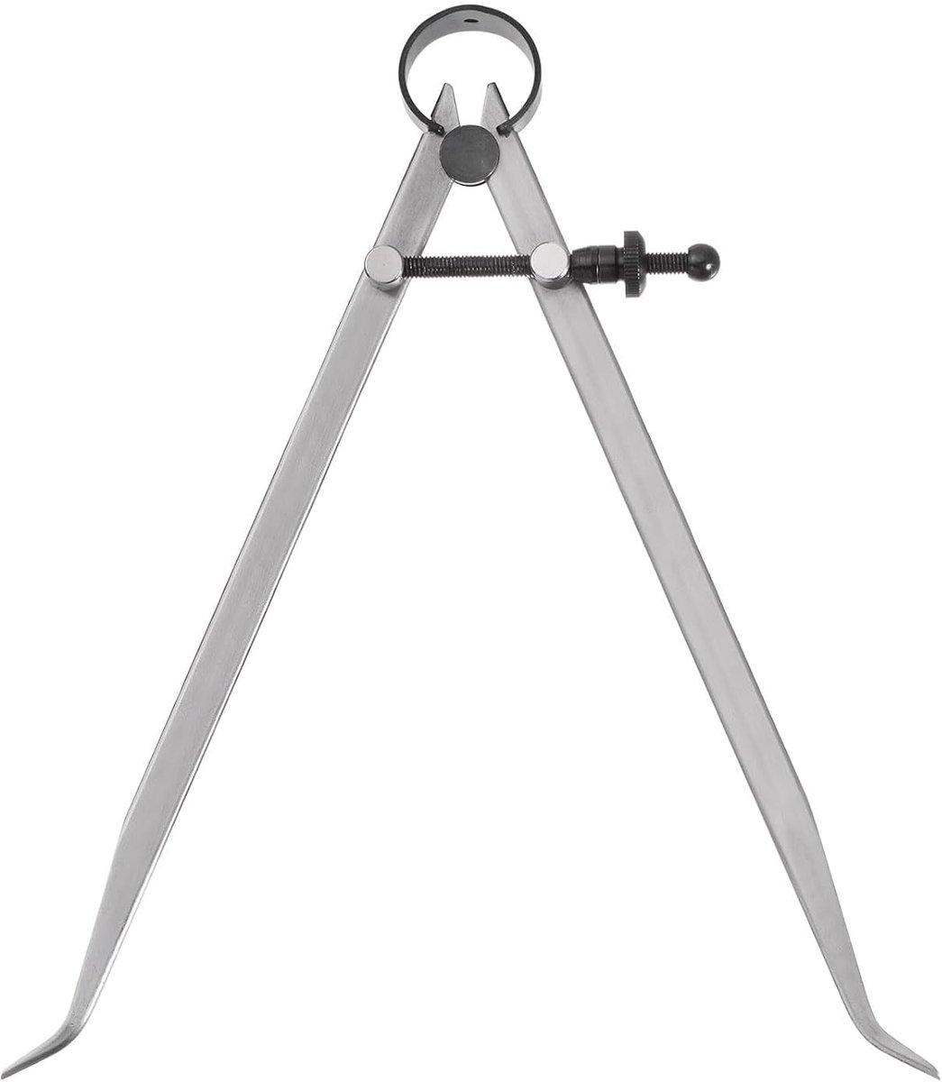 schuifmaat - [12 inch] verstelbare schuifmaat van koolstofstaal met vaste schroefdraad voor metaalbewerking, zilverkleurig
