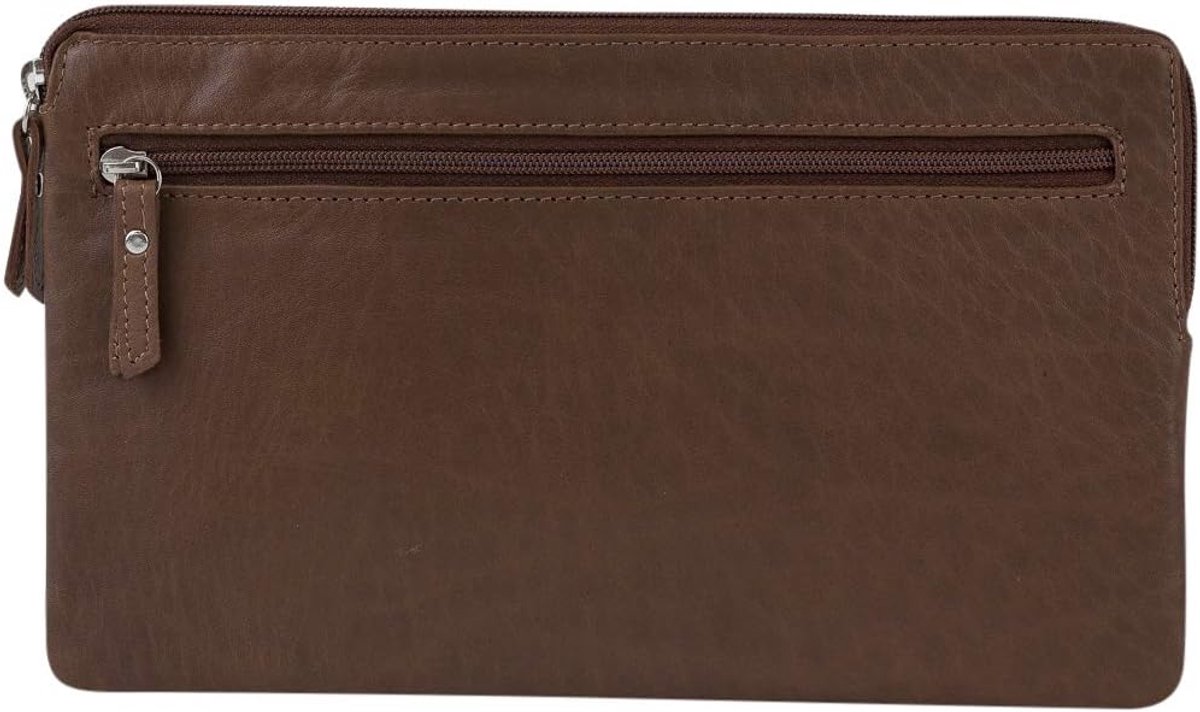 Portemonnee LEAS in echt leer, cognac bruin - Special-Edition, cognac, 23,5x14cm