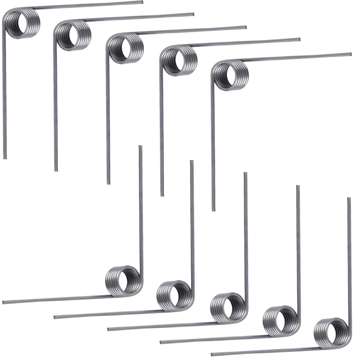 Torsieveren van Roestvrij Staal, V-vormige Mechanische Torsieveren, Roestvrijstalen, 0,5 mm Draaddiameter, Buitendiameter 5 mm, 6 Ronden, 90° Afbuigveer
