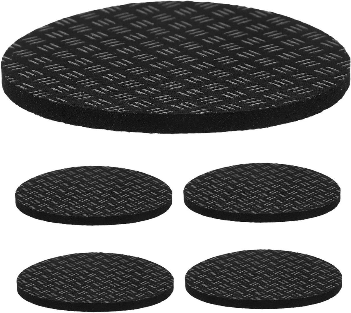 Loopband Voetkussentjes - Apparatuur Kussentje Geluidsdemping - Stil Trainen - Antislip Geluidsreductie - 10x10x0.5 cm - Zwart