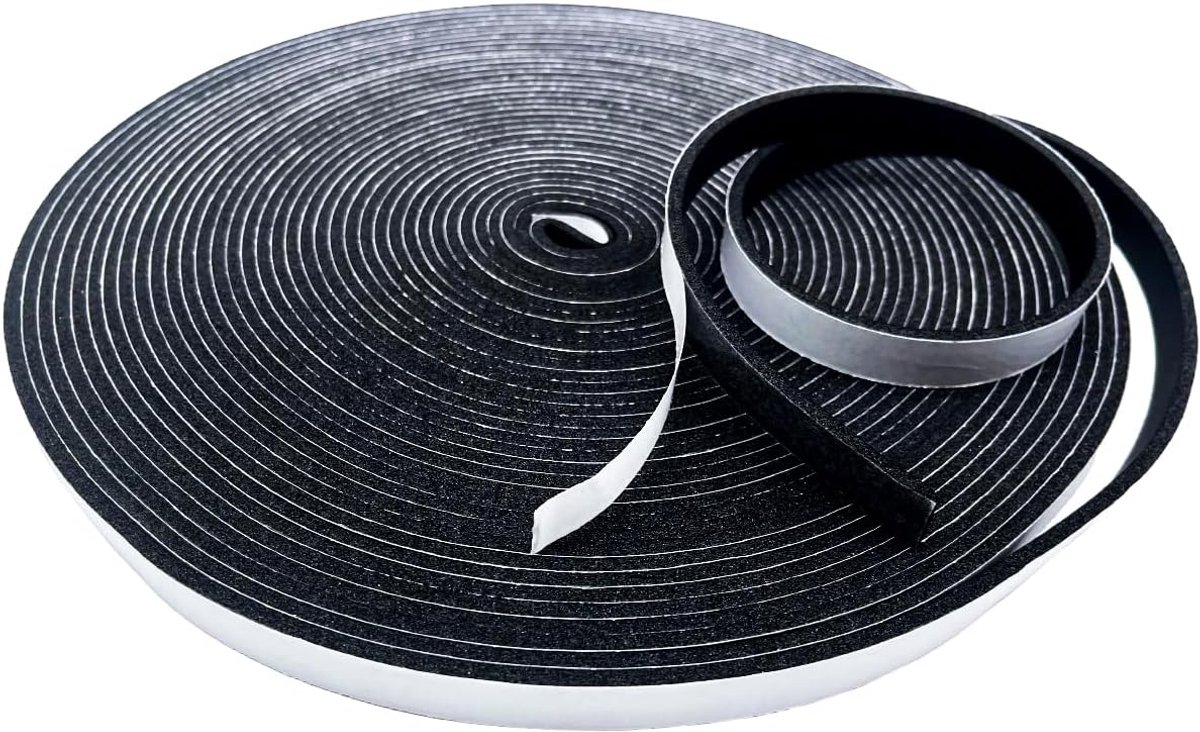 Schuimrubberen afdichtingstape 12 mm (B) x 3 mm (H), schuimrubber zelfklevend voor deuren en ramen, geluidsisolatie, weerbestendig, totale lengte 15 m