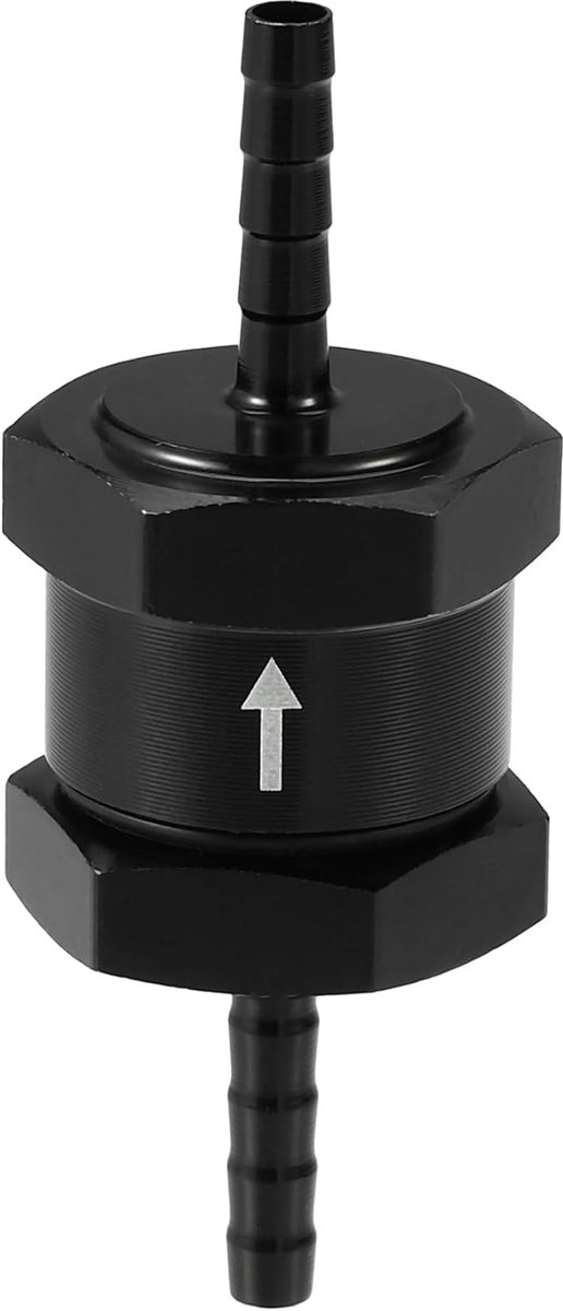 Terugslagklep Eén Richting/Interne Terugslagklep Eén Richting Voor Auto Brandstof Benzine Diesel/Duurzaam 0.16" 4mm Buitendiameter / 1 Stuk Zwart
