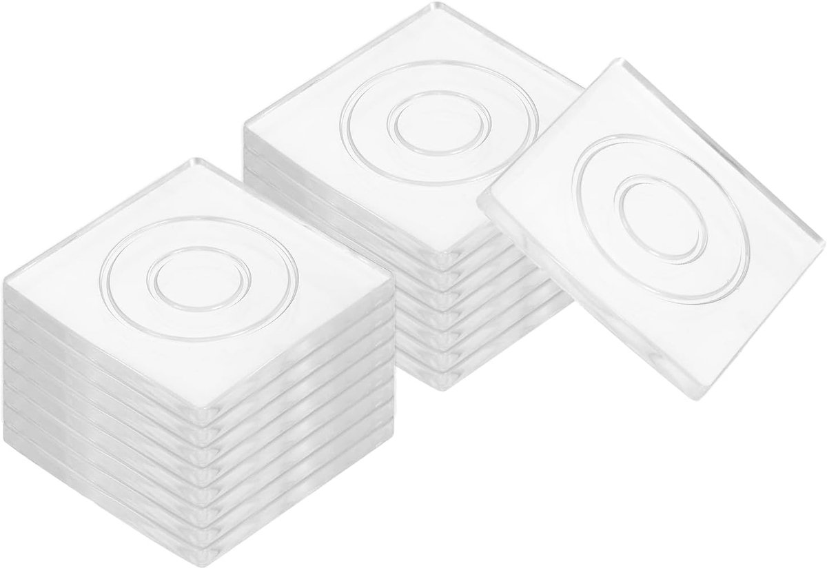 16 stuks antislip meubelglijders, vierkant, 4 cm, zelfklevend, vloerbeschermers, transparant, voor bedden, stoelen, tafels en banken.