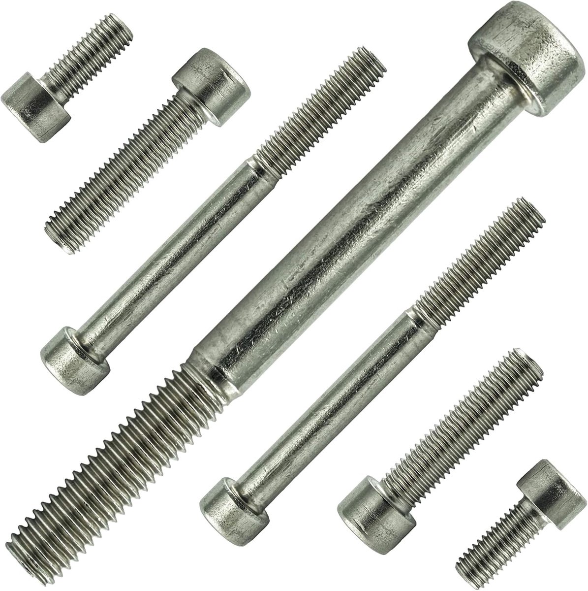 X 12 mm (10 stuks) cilinderschroeven met binnenzeskant - roestvrij staal VA A2 V2A - cilinderkopschroeven roestvrij - DIN 912 / ISO 4762 | AGBERG
