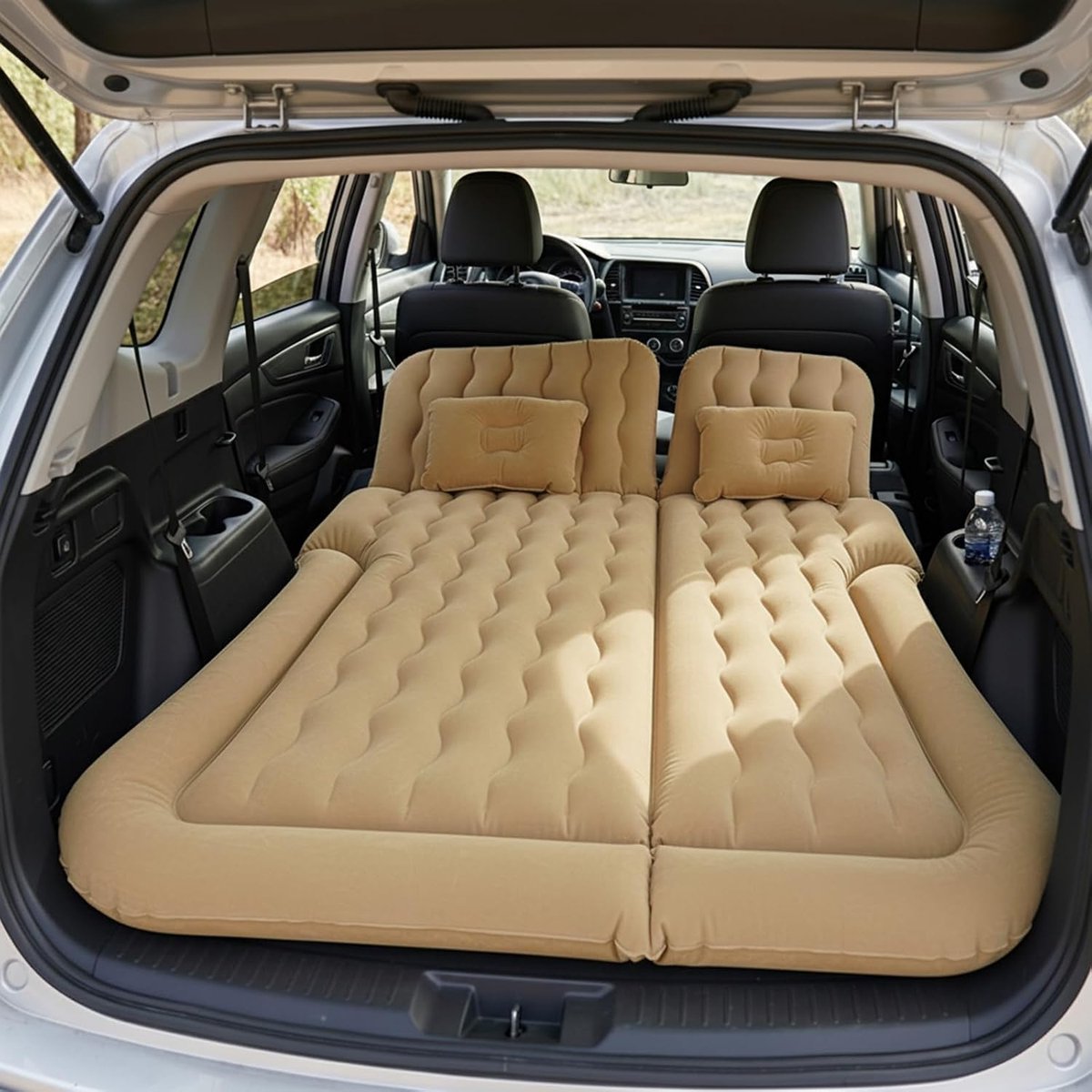 Auto luchtmatras 174 x 126 cm - PVC vlokken - Opblaasbaar reisbed - Comfortabel rusten tijdens roadtrip - SnelShoppen