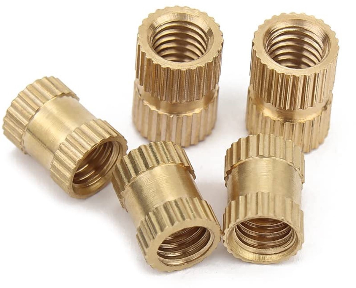 Kartelmoeren, Messing Schroefdraad Inserts Moer, M3x5x4 mm,60 Stks