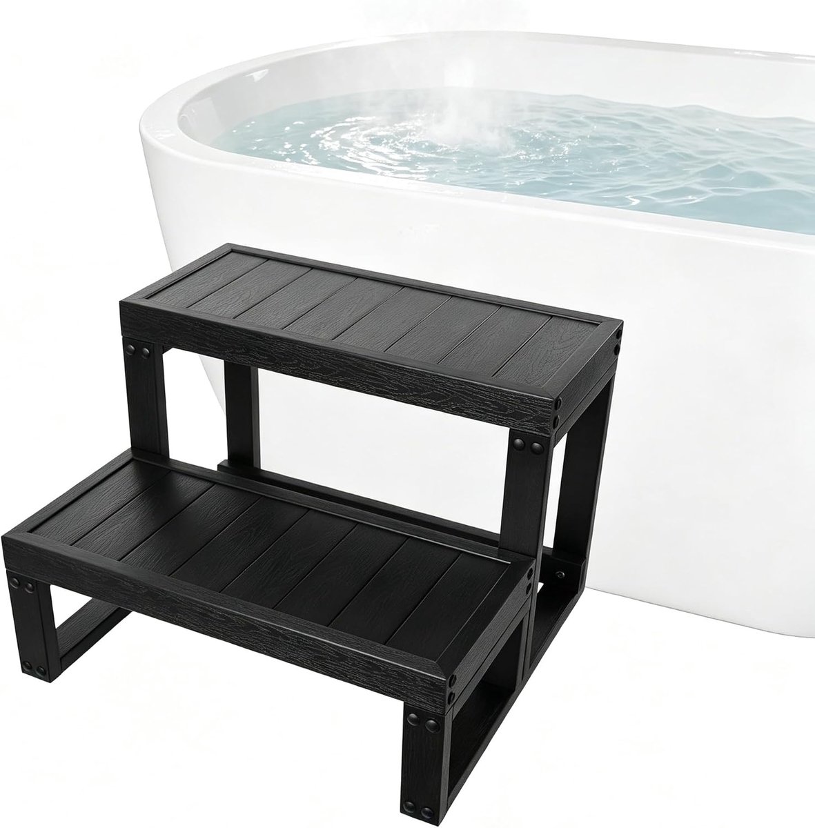Zwembadladder 2 treden - antislip - draagbaar - veilige instap voor kinderen - SnelShoppen