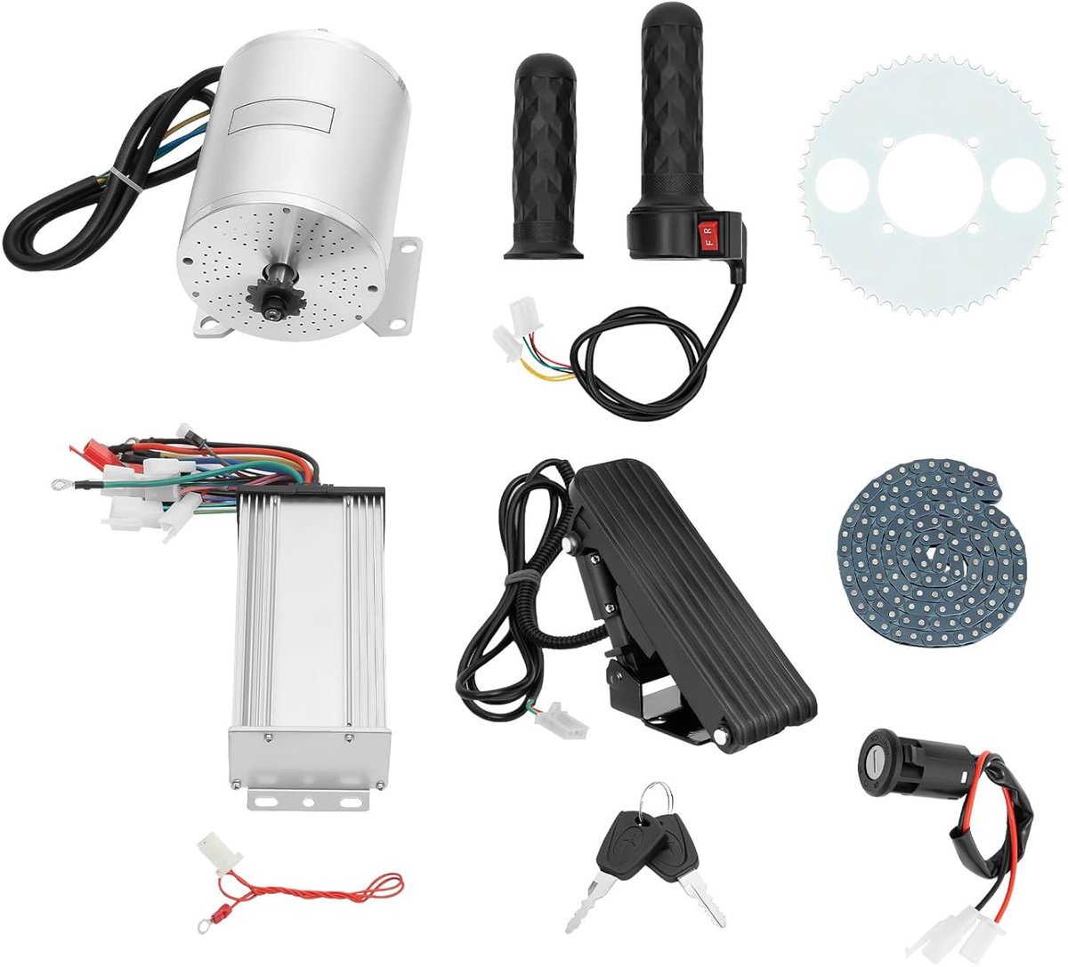 elektrische motorset 3000 W - borstelloze gelijkstroommotor - IP33-bescherming - ideaal voor scooters en duinbuggy's - SnelShoppen