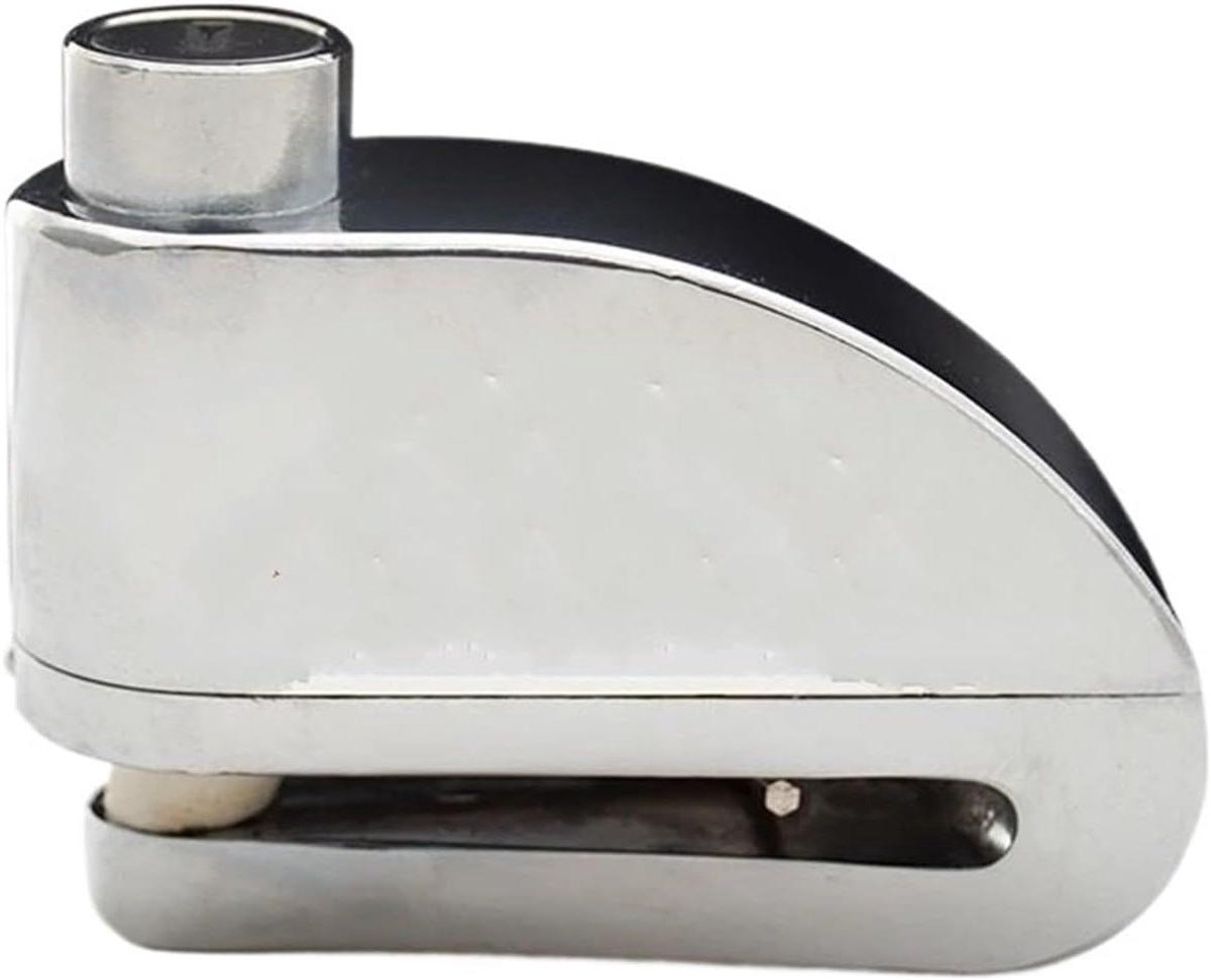Motorfietsslot - Schijfremslot - Diefstal Beveiliging - Alarm Functie - Compact Formaat - Zilver