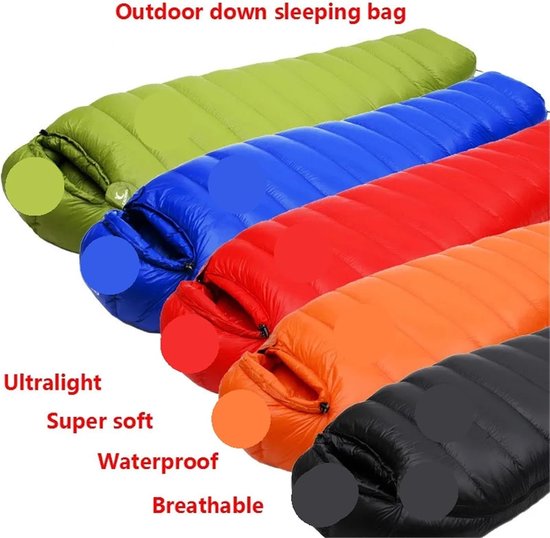 Dons Slaapzak - Winter Slaapzak - Outdoor Reizen - Ultra Lichtgewicht - 210 cm - Rood — afbeelding 2