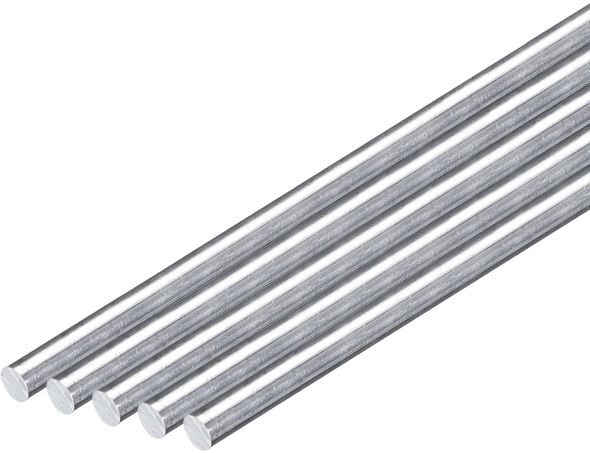 12 stuks 1/4 inch (6 mm) diameter ronde stang van aluminium, 305 mm lang, 6061 ronde stang van massief aluminium voor industriële constructies, doe-het-zelfprojecten