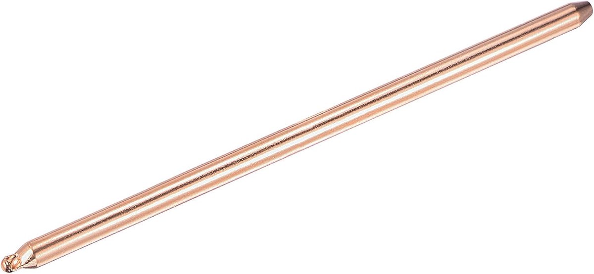 Sourcing map Koperen Ronde Warmte Slang voor Koeling Draagbare CPU GPU Koellichaam 6 mm x 150 mm