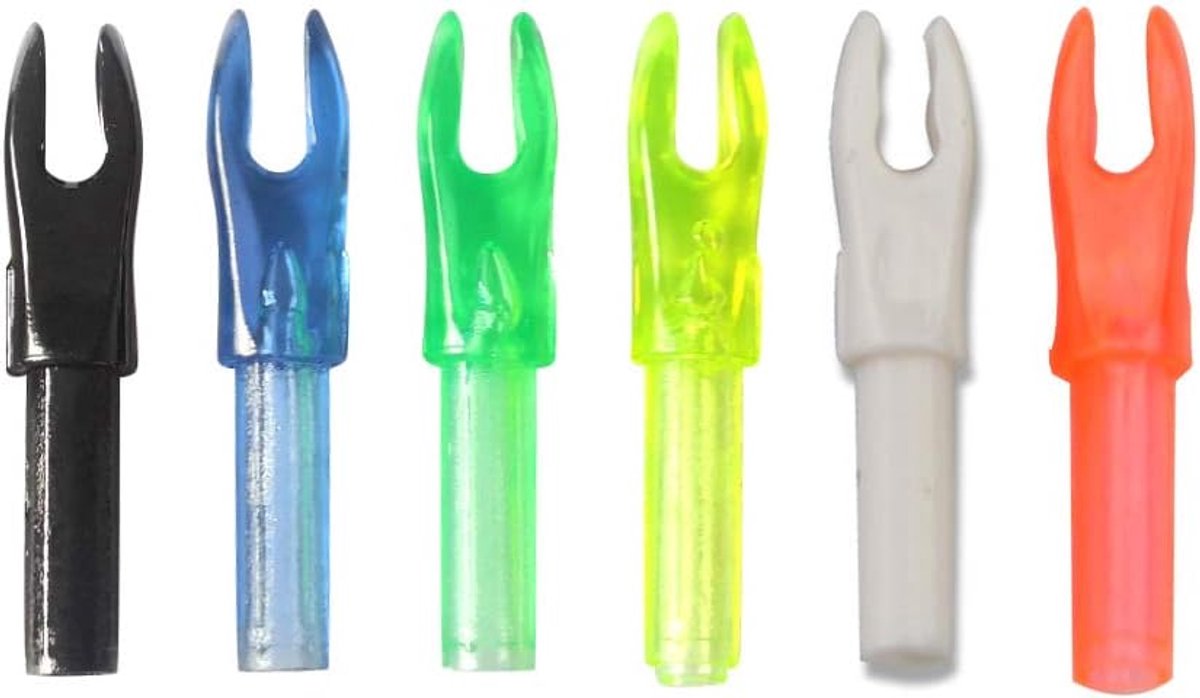 Nokken Vervangbare Pijlen Nock Plastic Nok Inzetstuk Pijlstaarten voor ID 4.2mm Pijlschacht (Zwart)