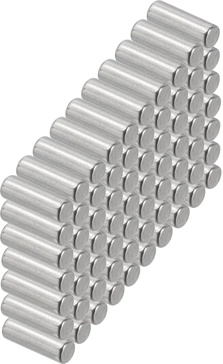 Positioneringspen van 304 roestvrij staal 2,5 x 6 mm 100 stuks | Centreerdoorn pennen metaal cilindrisch voor planken elementen voor positie componenten bevestiging meubels