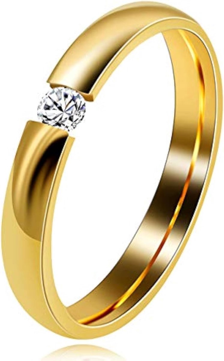 3mm 4mm goud roestvrij Comfort Fit effen banden, bijpassende bruiloft verlovingsbanden ringen voor vrouwen mannen Y643