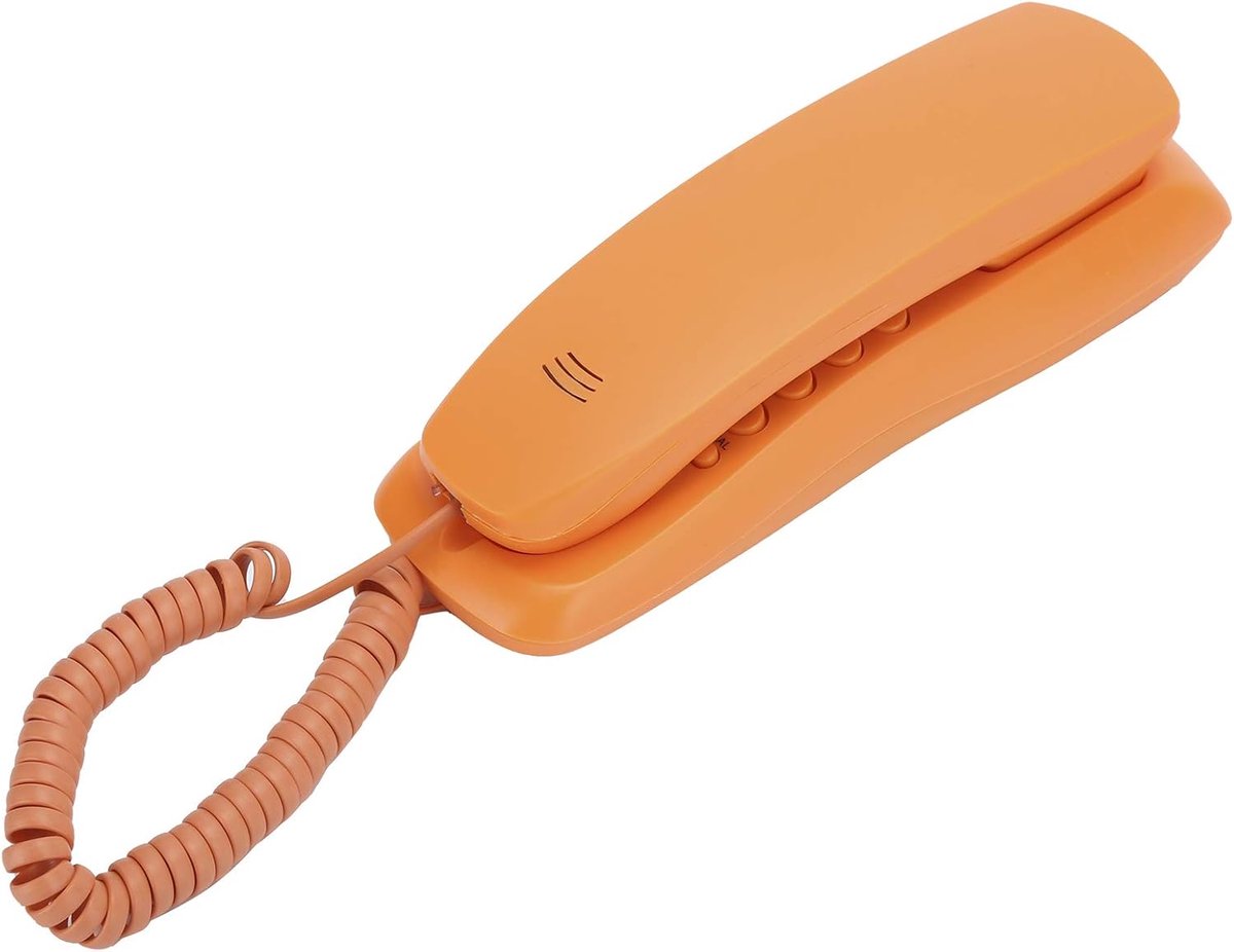 draagbare dunne telefoon, enkellijns vaste bureautelefoon, oranje, kerstcadeau, voor huizen, kantoren, bedrijven, hotels