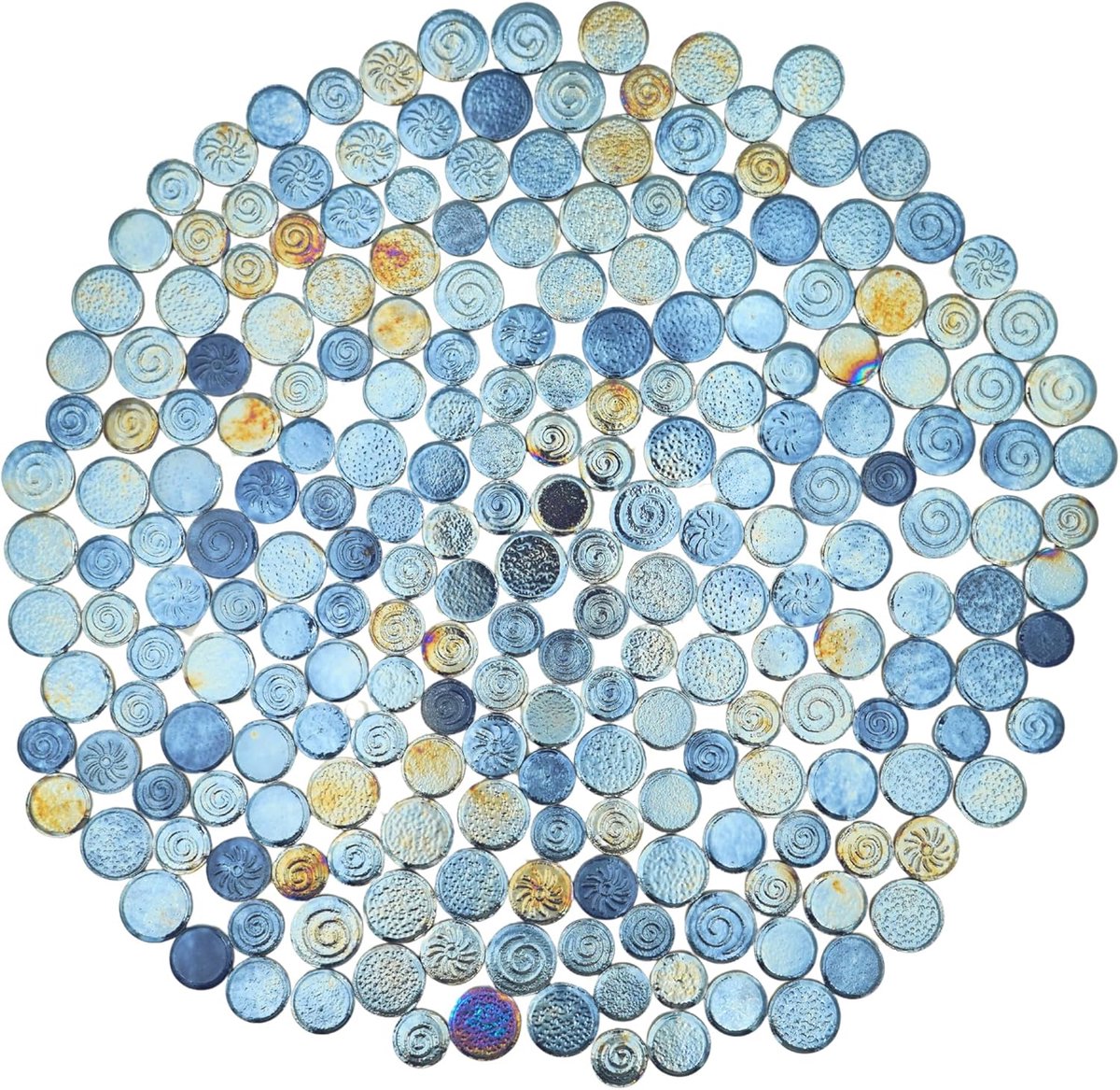 Mozaïektegels, doe-het-zelf voor badkamer, keuken, woonkamer en tuin (blauw)