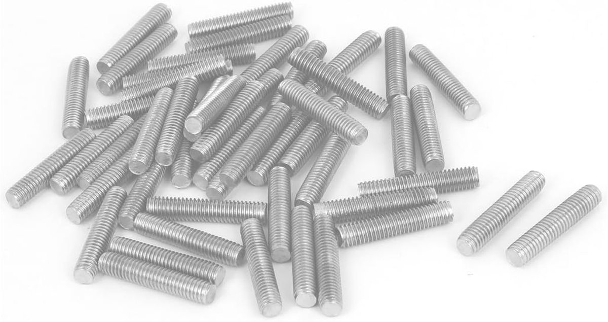 M6 x 30 mm roestvrij staal mannelijk schroefdraadstang 304 bout bevestiging 50 stuks
