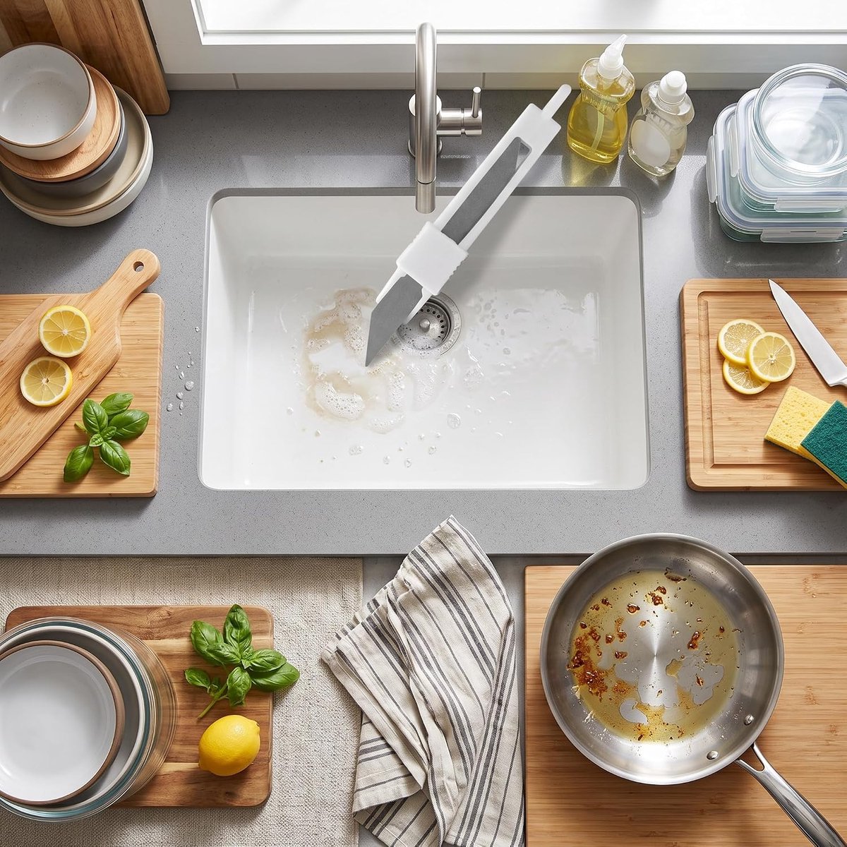 Ontsmettingsreiniger, Krachtige Vlekverwijderaar voor Keuken en Badkamer, Comfortabele Handgreep, Duurzaam Materiaal