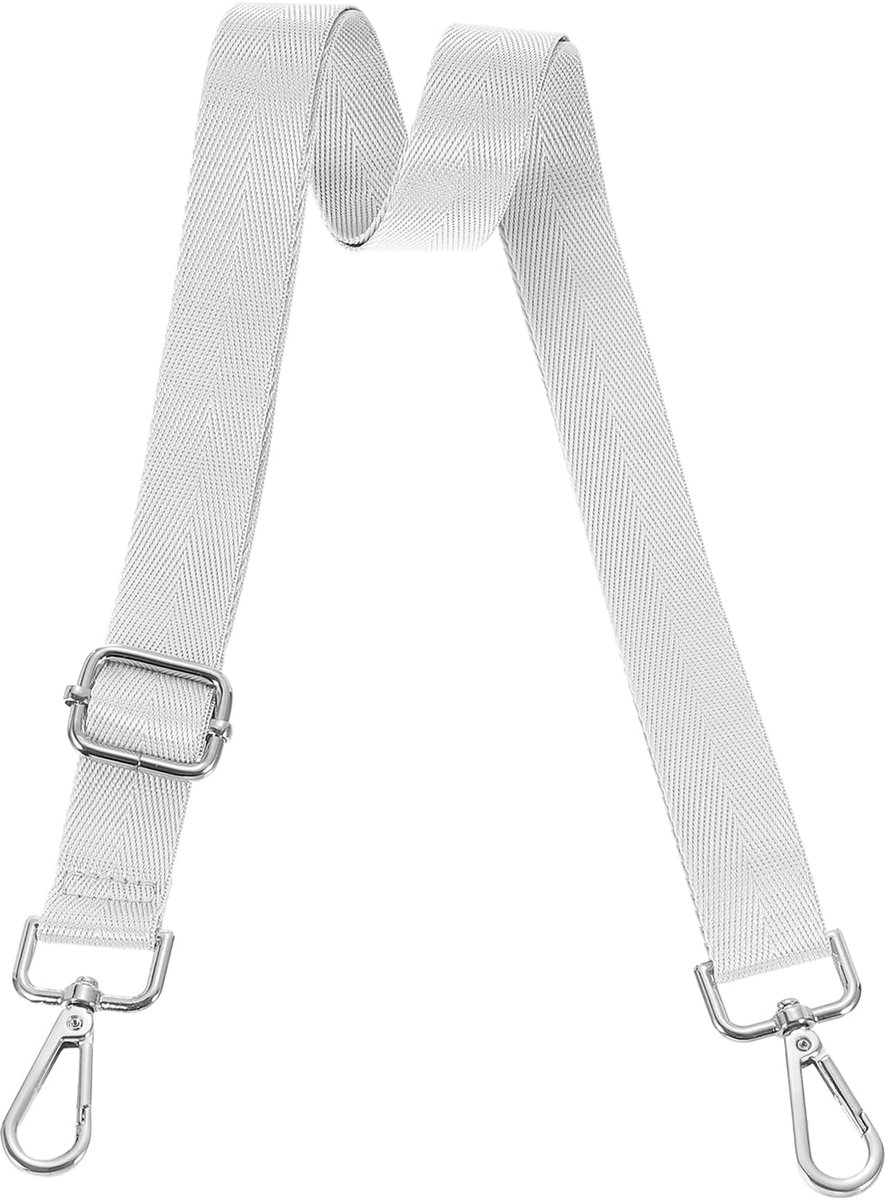 Brede schoudertas 2,5 cm zilver zilver trekveer gesp | Verstelbare handtasriem, vervangende schouderriem, voor schoudertas, handtas