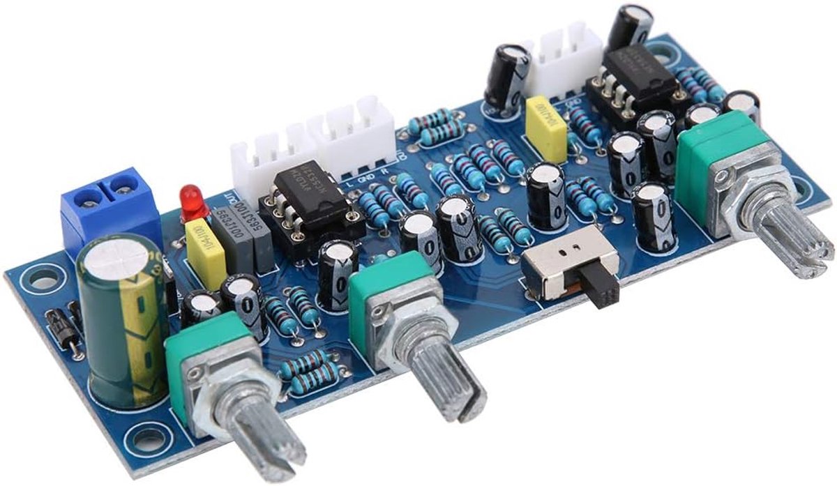 Voorversterker Board, voorversterker Board 2.1 Kanaals Laagdoorlaatfilter Subwoofer Tone Board HI-FI Printplaat Fit Voor NE553278M12