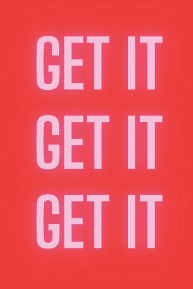IT: GET IT RED AND PINK LINED NOTEBOOK JOURNAL