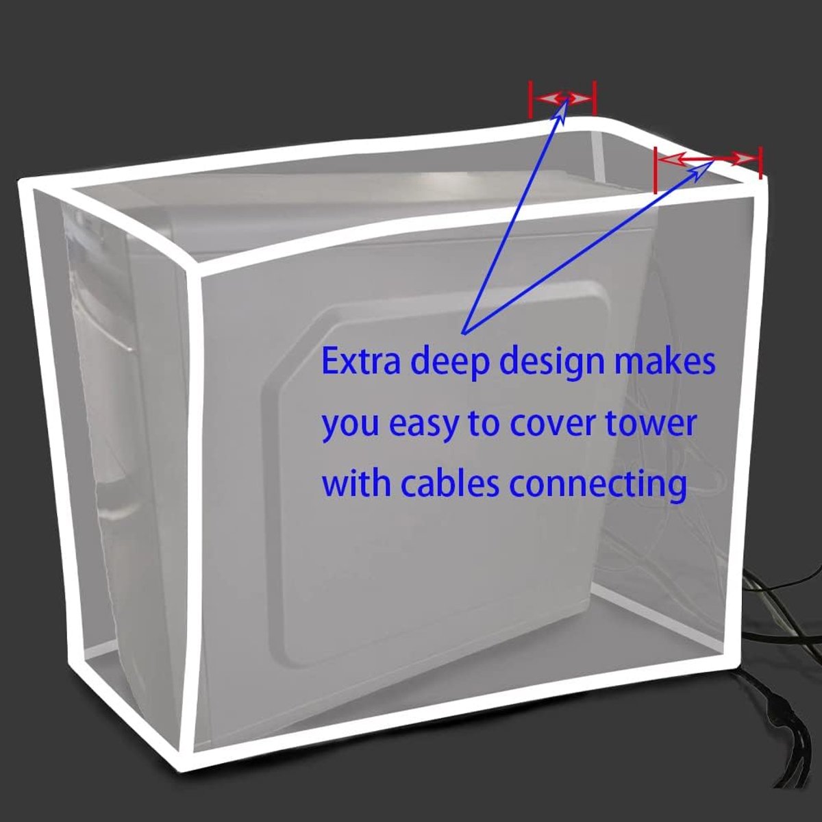 Stofafdekking 24 x 56 x 47 cm Gaming Computer Desktop Tower Bescherming Waterdichte Beschermhoes