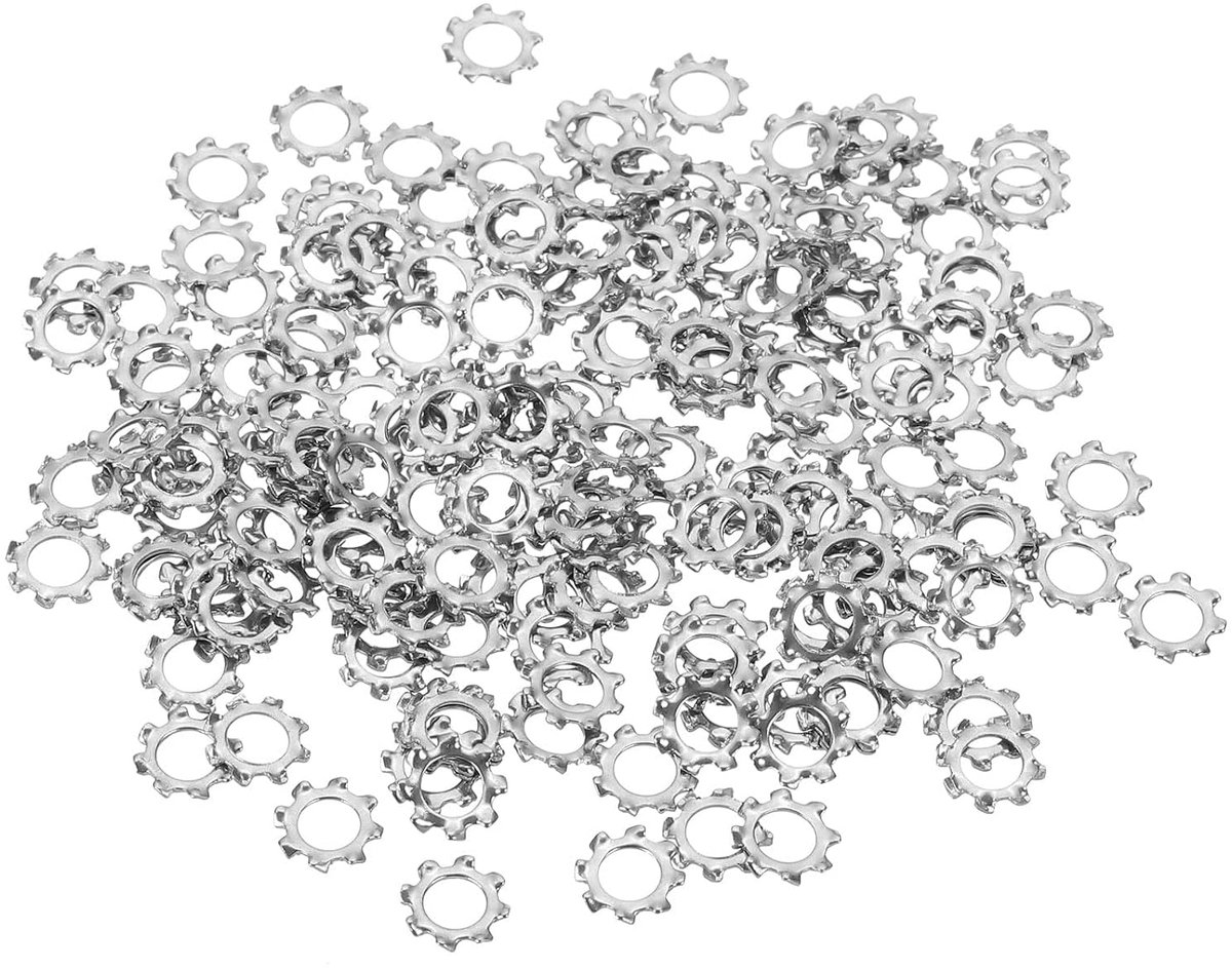 200 Stks 304 Roestvrij Staal Externe Rem Rem Ringen Rem Rack M4 Voor Schroeven Bouten Mechanische Apparatuur Bevestigingen, Zilver