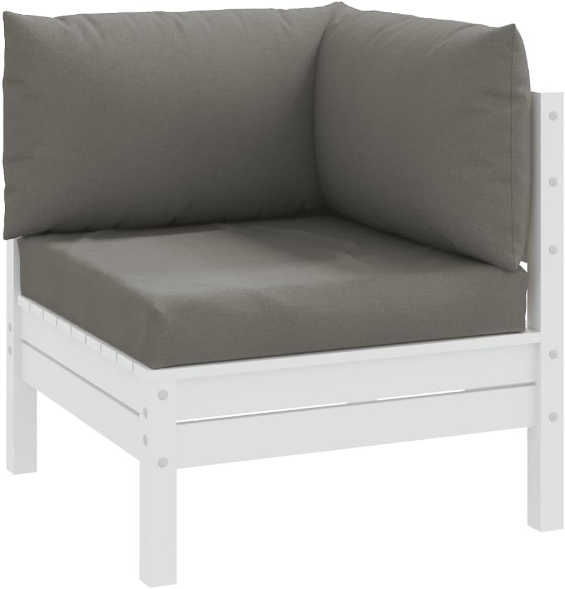 Palletkussens, 3-delige set voor europallets, binnen en buiten, polyester, zitkussen, rugkussen, zijkussen voor tuin, terras, balkon